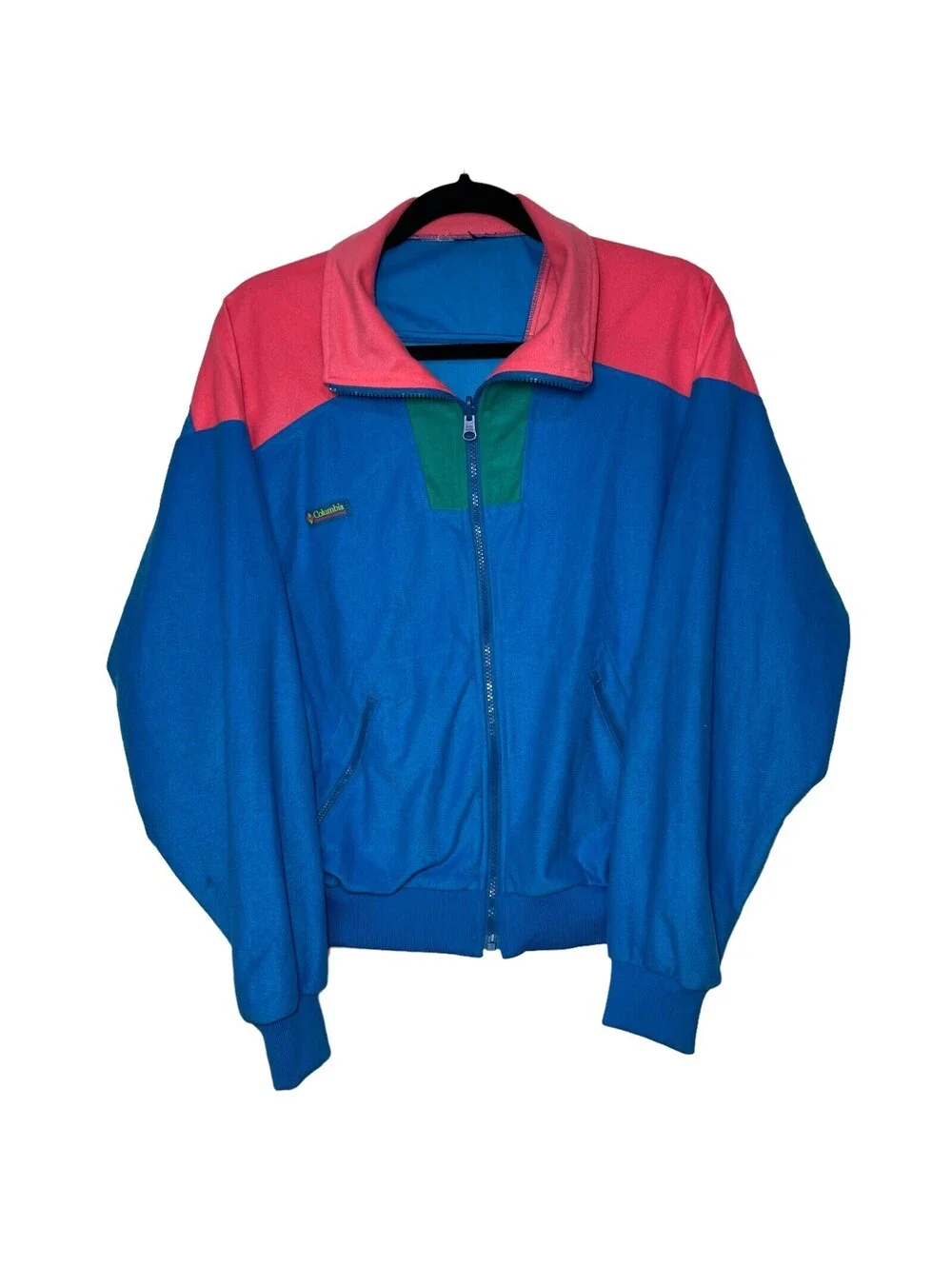 Vintage Columbia Multicolor Fleece Full Zip Jacket Women Size Small